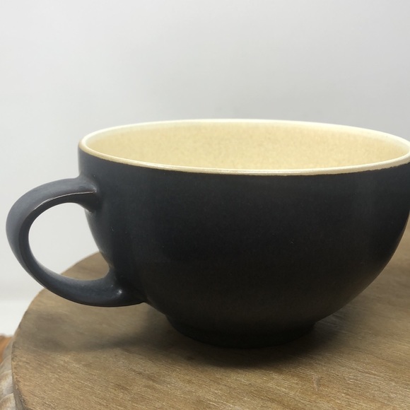 Denby - Langley Pottery Charcoal and Cream Mug Set made in England - Picture 11 of 12